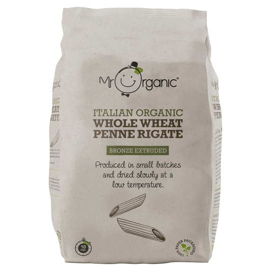 Mr Organic Italian Organic Whole Wheat Penne Rigate 500g - UK Food & Drink - 5060178071023