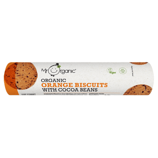 Mr Organic Orange Biscuits with Cocoa Beans 250g - UK Food & Drink - 5060178073324