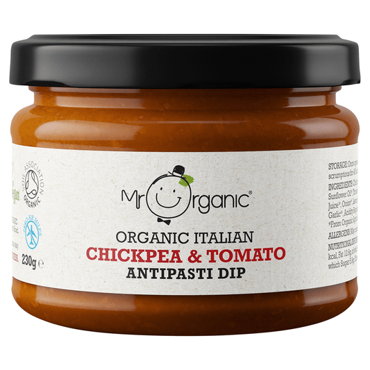 Mr Organic Organic Italian Chickpea & Tomato Antipasti Dip 230g - UK Food & Drink - 5060178074918