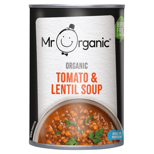 Mr Organic Organic Tomato & Lentil Soup 400g - UK Food & Drink - 5060178074055