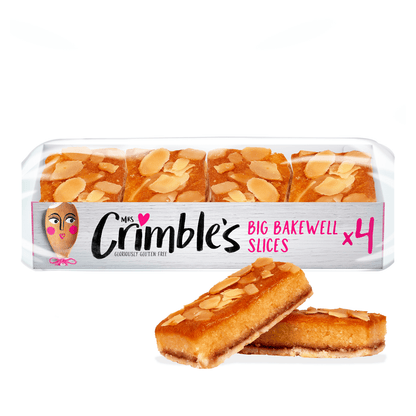 Mrs Crimble's 4 Big Bakewell Slices 200g - UK Food & Drink - 5010822990309