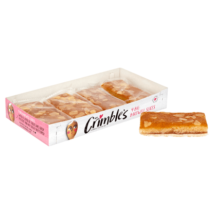 Mrs Crimble's 4 Big Bakewell Slices 200g - UK Food & Drink - 5010822990309