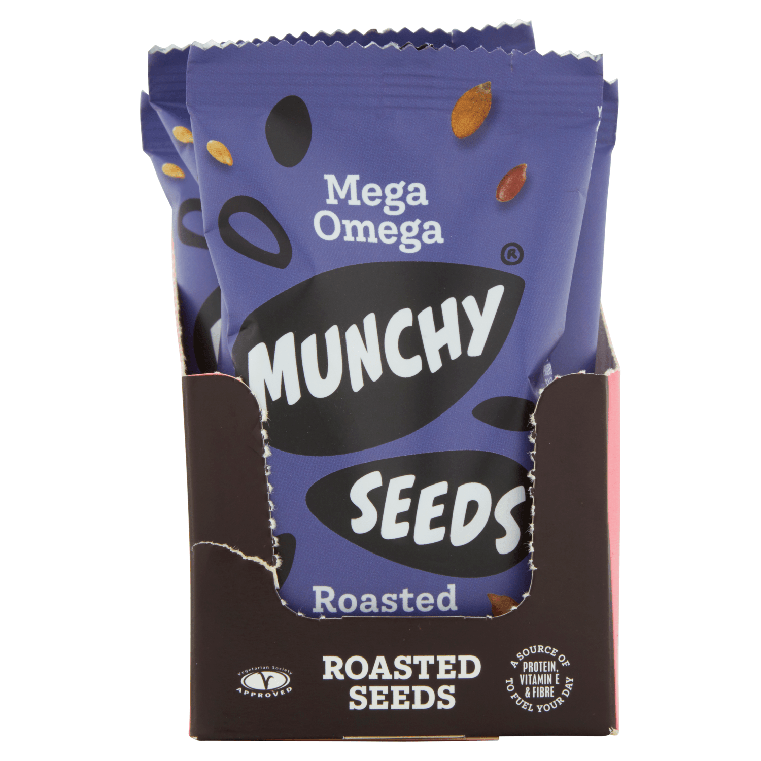 Munchy Seeds Mega Omega Roasted Tamari Seven Seed Mix 25g - UK Food & Drink - 5060013260087