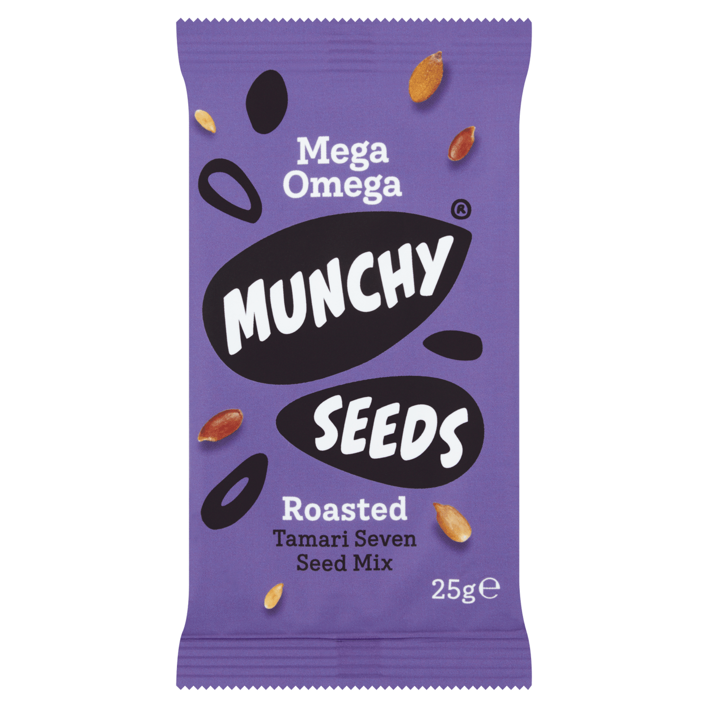Munchy Seeds Mega Omega Roasted Tamari Seven Seed Mix 25g - UK Food & Drink - 5060013260087