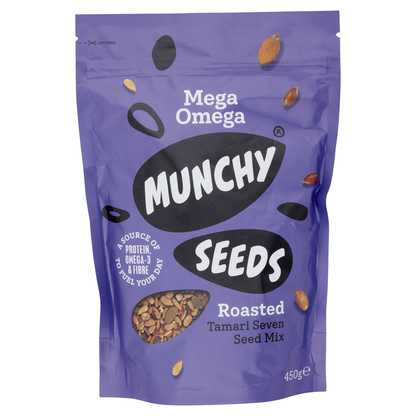 Munchy Seeds Mega Omega Roasted Tamari Seven Seed Mix 450g - UK Food & Drink - 5060013260148