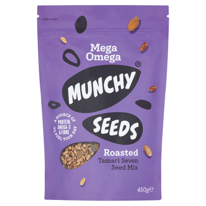 Munchy Seeds Mega Omega Roasted Tamari Seven Seed Mix 450g - UK Food & Drink - 5060013260148
