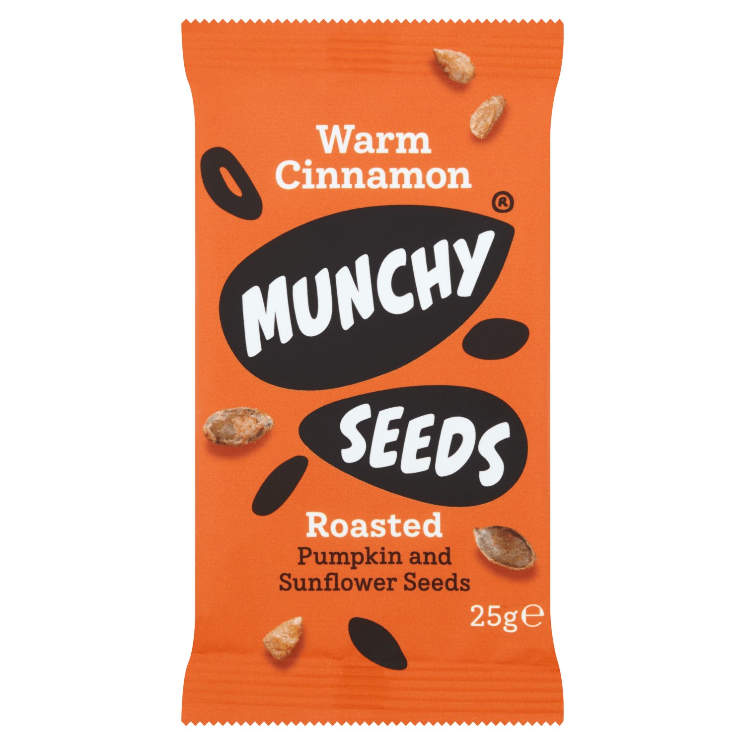 Munchy Seeds Warm Cinnamon Roasted Pumpkin and Sunflower Seeds 25g - UK Food & Drink - 5060013260322