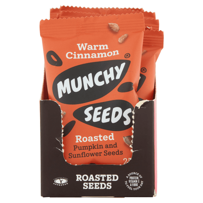 Munchy Seeds Warm Cinnamon Roasted Pumpkin and Sunflower Seeds 25g - UK Food & Drink - 5060013260322