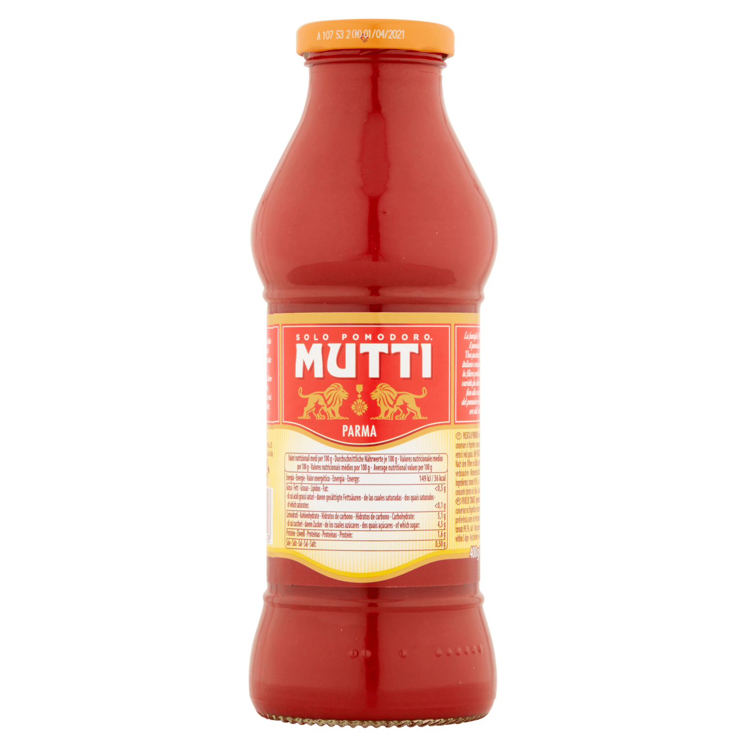 Mutti Parma Passata Tomato Puree 400g - UK Food & Drink - 8005110630408