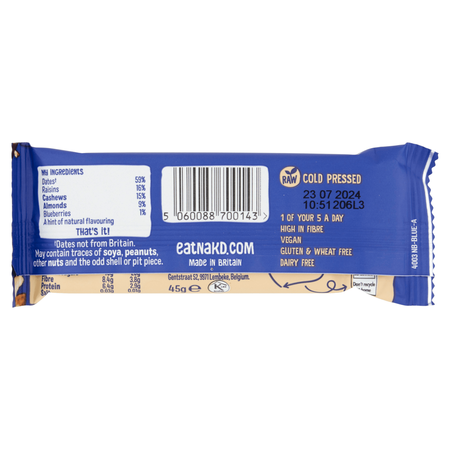 N_kd Big Bar Blueberry Muffin 45g - UK Food & Drink - 5060088700143