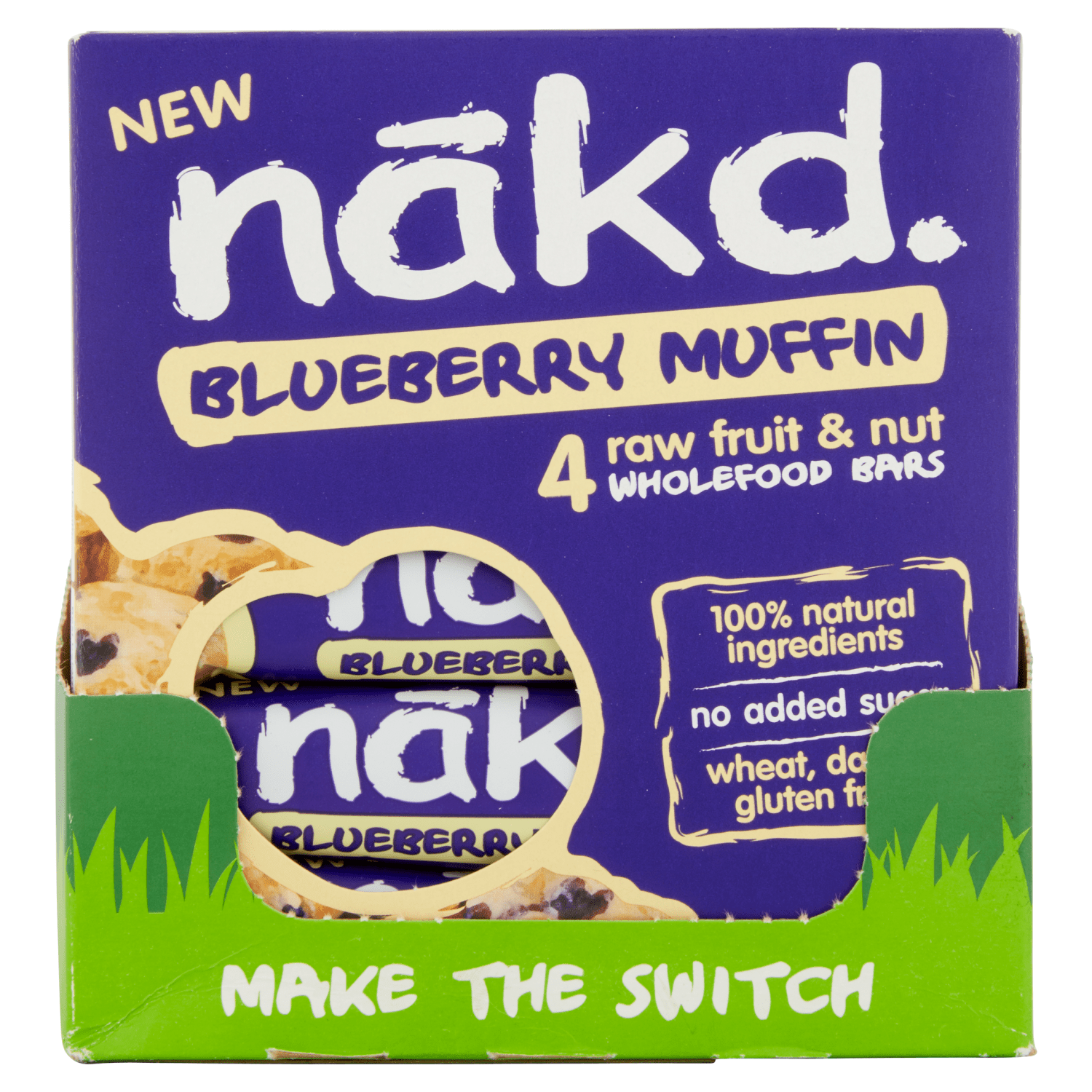 N_kd Blueberry Muffin Raw Fruit & Nut Bars 4 x 35g - UK Food & Drink - 5060088706534