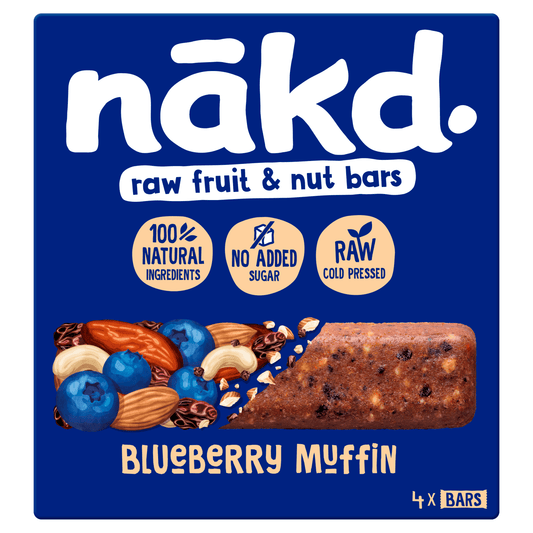 N_kd Blueberry Muffin Raw Fruit & Nut Bars 4 x 35g - UK Food & Drink - 5060088706534