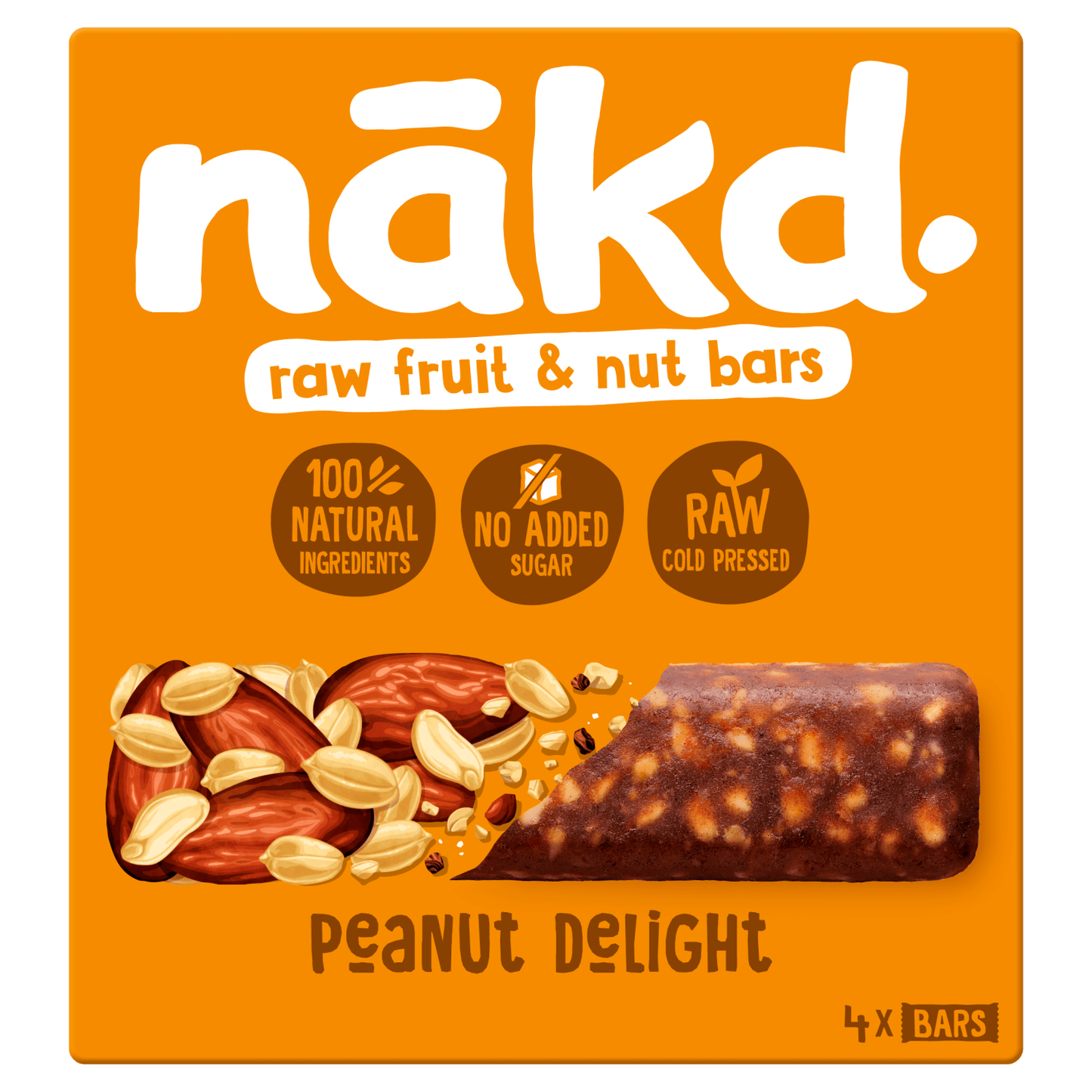 N_kd Peanut Delight Raw Fruit & Nut Bars 4 x 35g - UK Food & Drink - 5060088705230