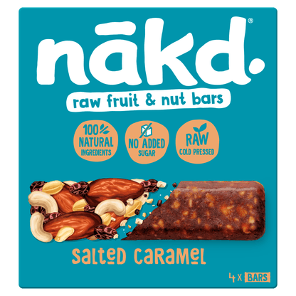 N_kd Salted Caramel Raw Fruit & Nut Bars 4 x 35g - UK Food & Drink - 5060088707975