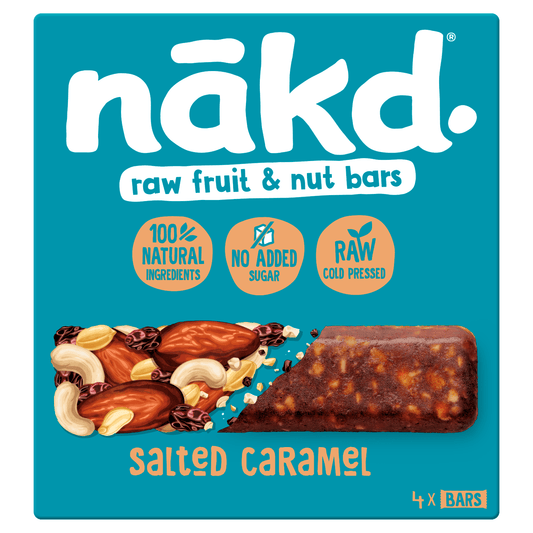N_kd Salted Caramel Raw Fruit & Nut Bars 4 x 35g - UK Food & Drink - 5060088707975