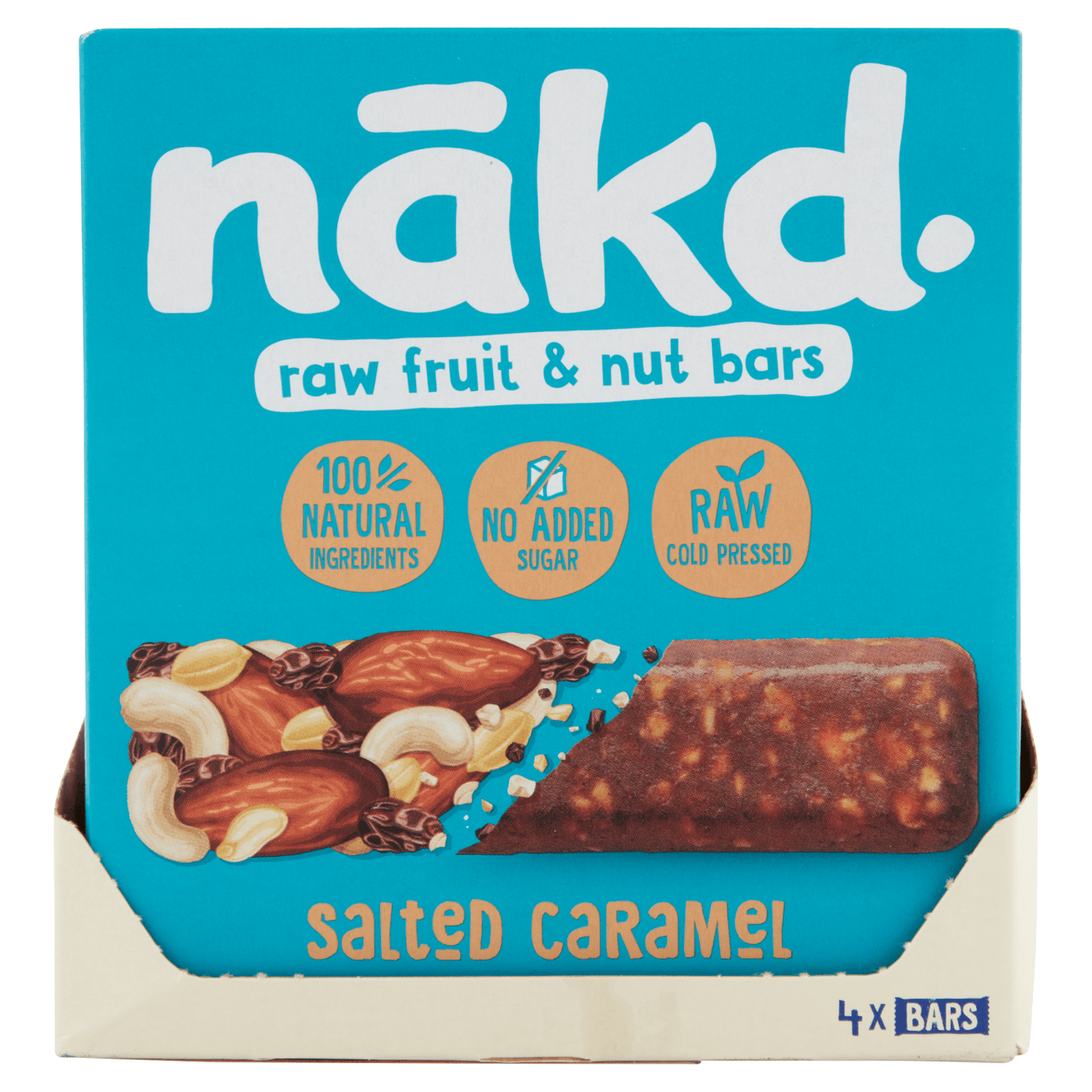 N_kd Salted Caramel Raw Fruit & Nut Bars 4 x 35g - UK Food & Drink - 5060088707975