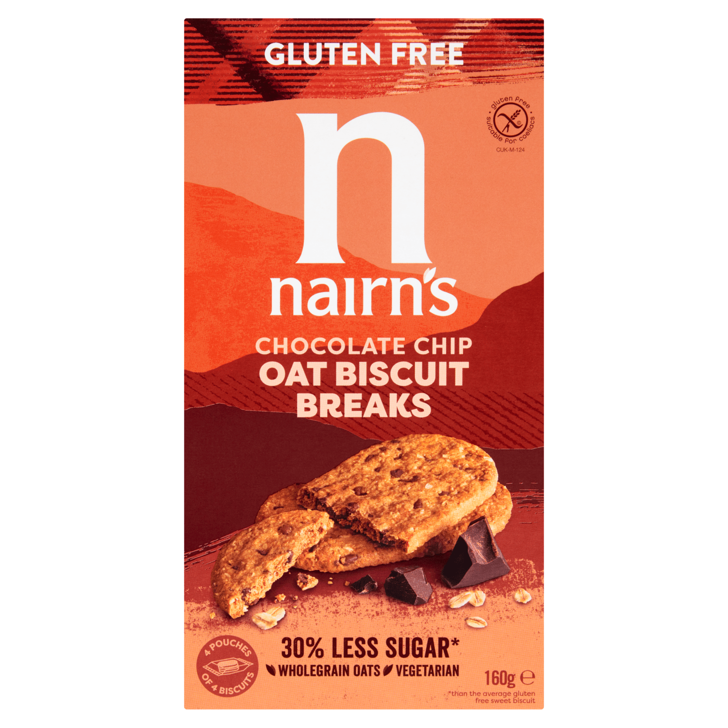 Nairn's Chocolate Chip Oat Biscuit Breaks 160g - UK Food & Drink - 612322030087