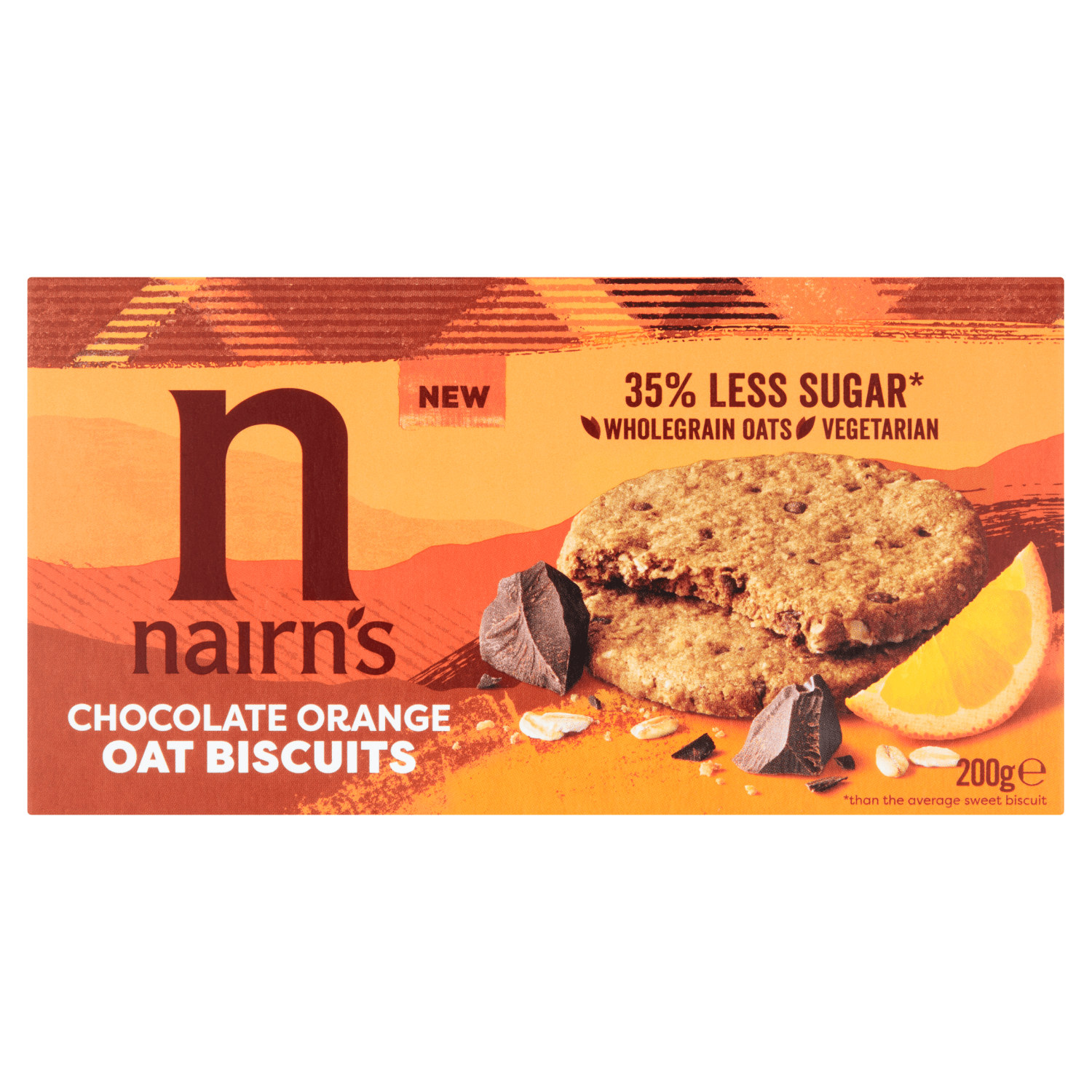Nairn's Chocolate Orange Oat Biscuits 200g - UK Food & Drink - 612322001414