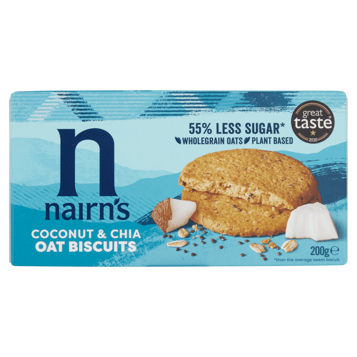 Nairn's Coconut & Chia Oat Biscuits 200g - UK Food & Drink - 612322001063