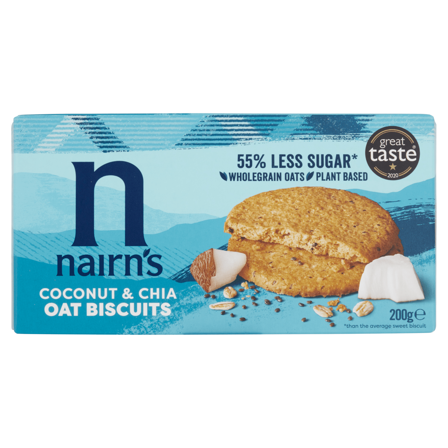 Nairn's Coconut & Chia Oat Biscuits 200g - UK Food & Drink - 612322001063