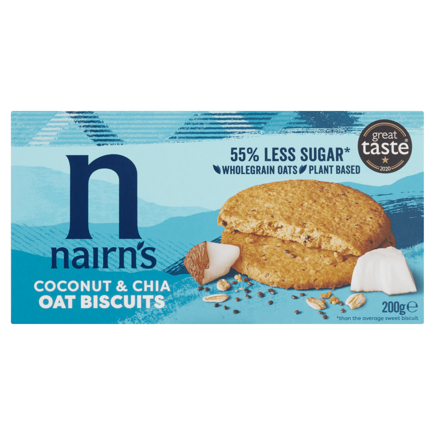 Nairn's Coconut & Chia Oat Biscuits 200g - UK Food & Drink - 612322001063