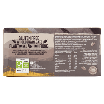 Nairn's Cracked Black Pepper Wholegrain Crackers 137g - UK Food & Drink - 612322001759