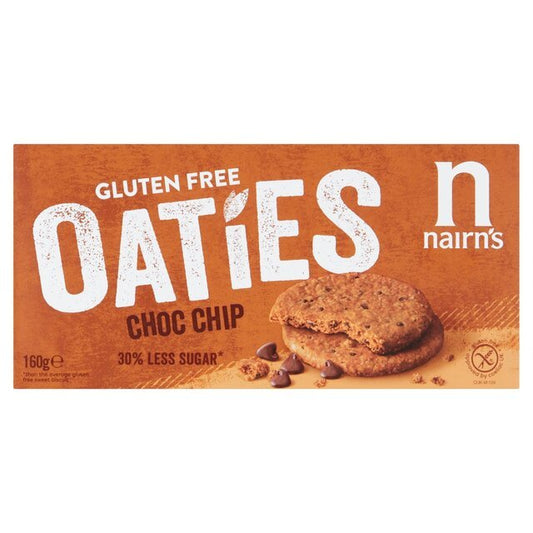 Nairn's Gluten Free Oaties Choc Chip 160g - UK Food & Drink - 612322030209