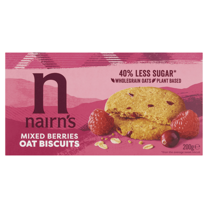 Nairn's Mixed Berries Oat Biscuits 200g - UK Food & Drink - 61232200989