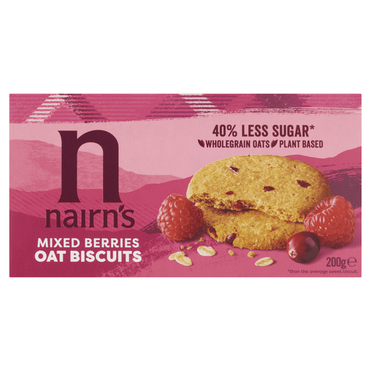 Nairn's Mixed Berries Oat Biscuits 200g - UK Food & Drink - 61232200989