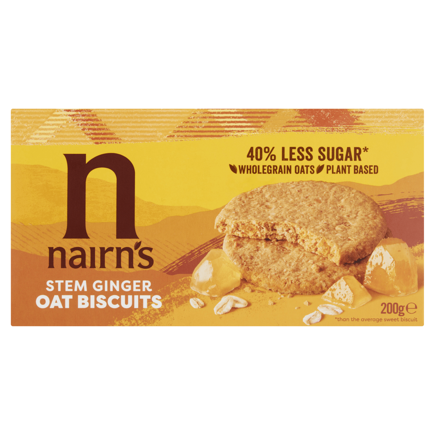 Nairn's Stem Ginger Oat Biscuits 200g - UK Food & Drink - 61232201047