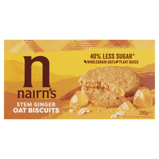 Nairn's Stem Ginger Oat Biscuits 200g - UK Food & Drink - 61232201047