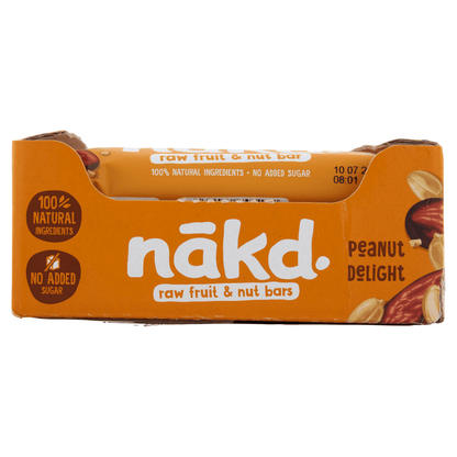 Nākd Peanut Delight Raw Fruit & Nut Bars 35g - UK Food & Drink - 5060088705179