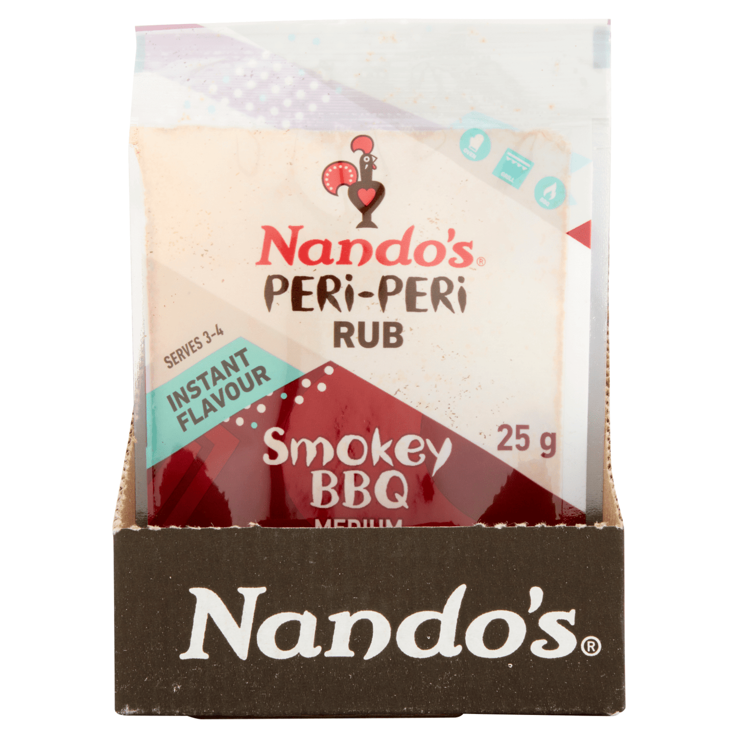 Nando's Peri - Peri Rub Smokey BBQ Medium 25g - UK Food & Drink - 5039303000849