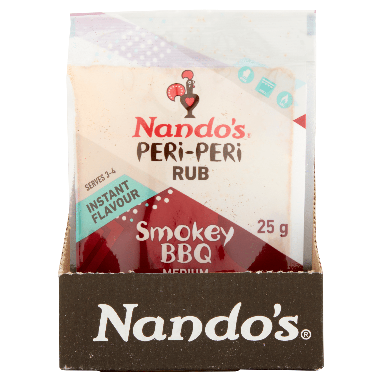 Nando's Peri - Peri Rub Smokey BBQ Medium 25g - UK Food & Drink - 5039303000849