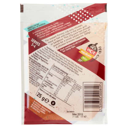 Nando's Peri - Peri Rub Smokey BBQ Medium 25g - UK Food & Drink - 5039303000849