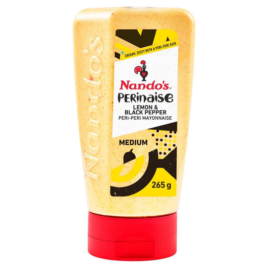 Nando's Perinaise Lemon & Black Pepper Peri - Peri Mayonnaise 265g - UK Food & Drink - 6003770009222