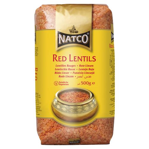 Natco Red Lentils 500g - UK Food & Drink - 5013531620857