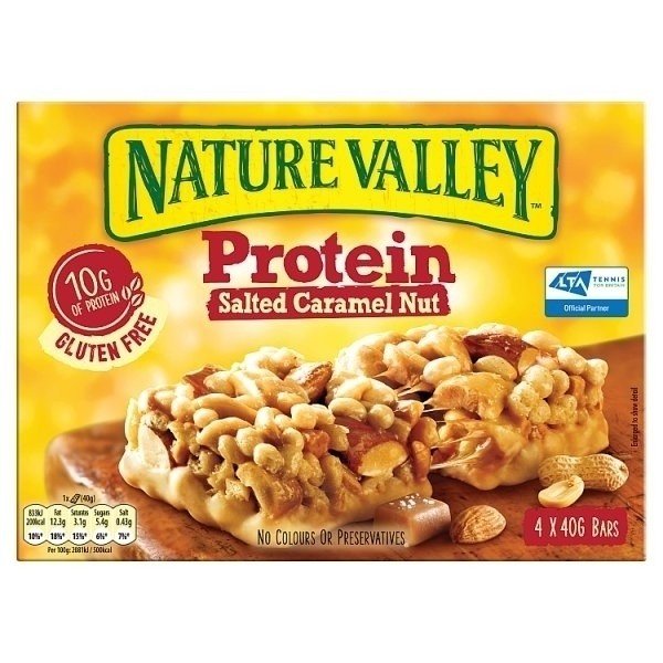 Nature Valley Protein Salted Caramel Nut 4 x 40g (160g) - UK Food & Drink - 8410076610362