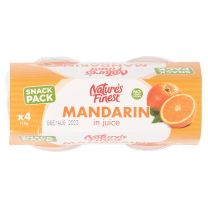 Nature's Finest Mandarin in Juice 4 x 113g (452g) - UK Food & Drink - 5010188001077