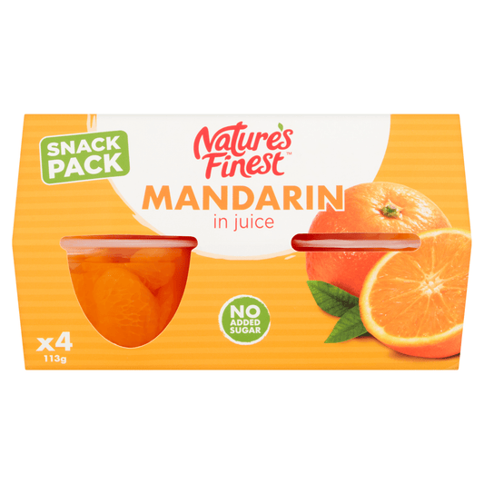 Nature's Finest Mandarin in Juice 4 x 113g (452g) - UK Food & Drink - 5010188001077