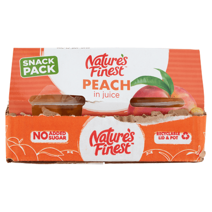 Natures Finest Peach in Juice 4 x 120g (480g) - UK Food & Drink - 5010188000599