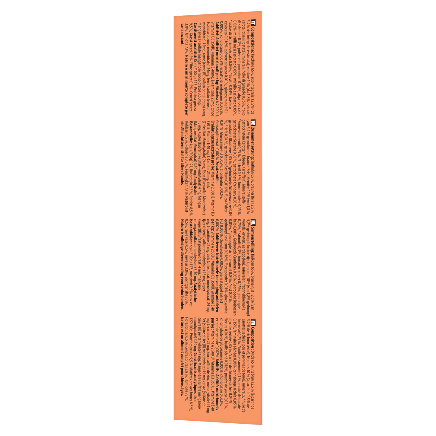 Naturo Natural Pet Food Turkey with Rice and Vegetables Senior Dog 8 Years+ 400g - UK Food & Drink - 5010708744002