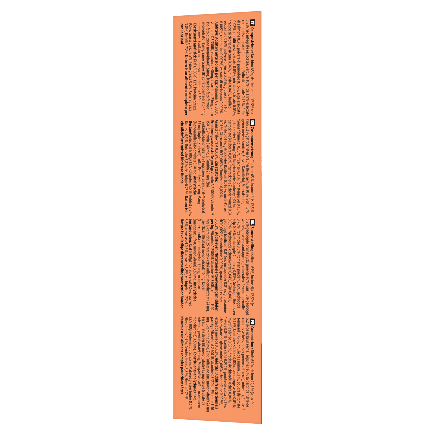 Naturo Natural Pet Food Turkey with Rice and Vegetables Senior Dog 8 Years+ 400g - UK Food & Drink - 5010708744002