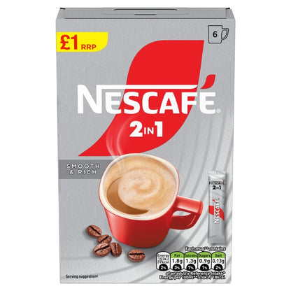 Nescafé 2 in 1 6 x 9g (54g) - UK Food & Drink - 8445291282087