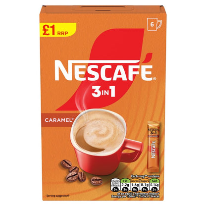 Nescafé 3 in 1 Caramel 6 x 16g (96g) - UK Food & Drink - 8445291282223