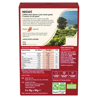 Nescafé 3 in 1 Original 6 x 16g (96g) - UK Food & Drink - 8445291282100