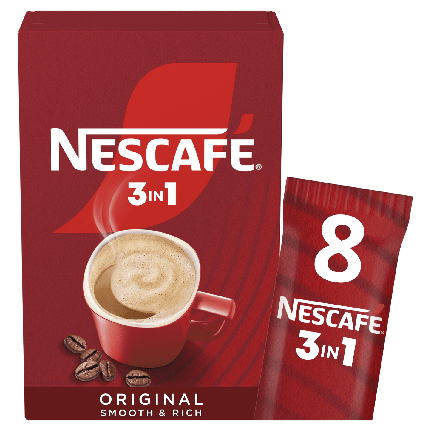Nescafe 3 in 1 Original 8 x 16g (128g) - UK Food & Drink - 8445291303966
