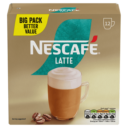 Nescafe Latte 12 x 18g (216g) - UK Food & Drink - 8445290941589