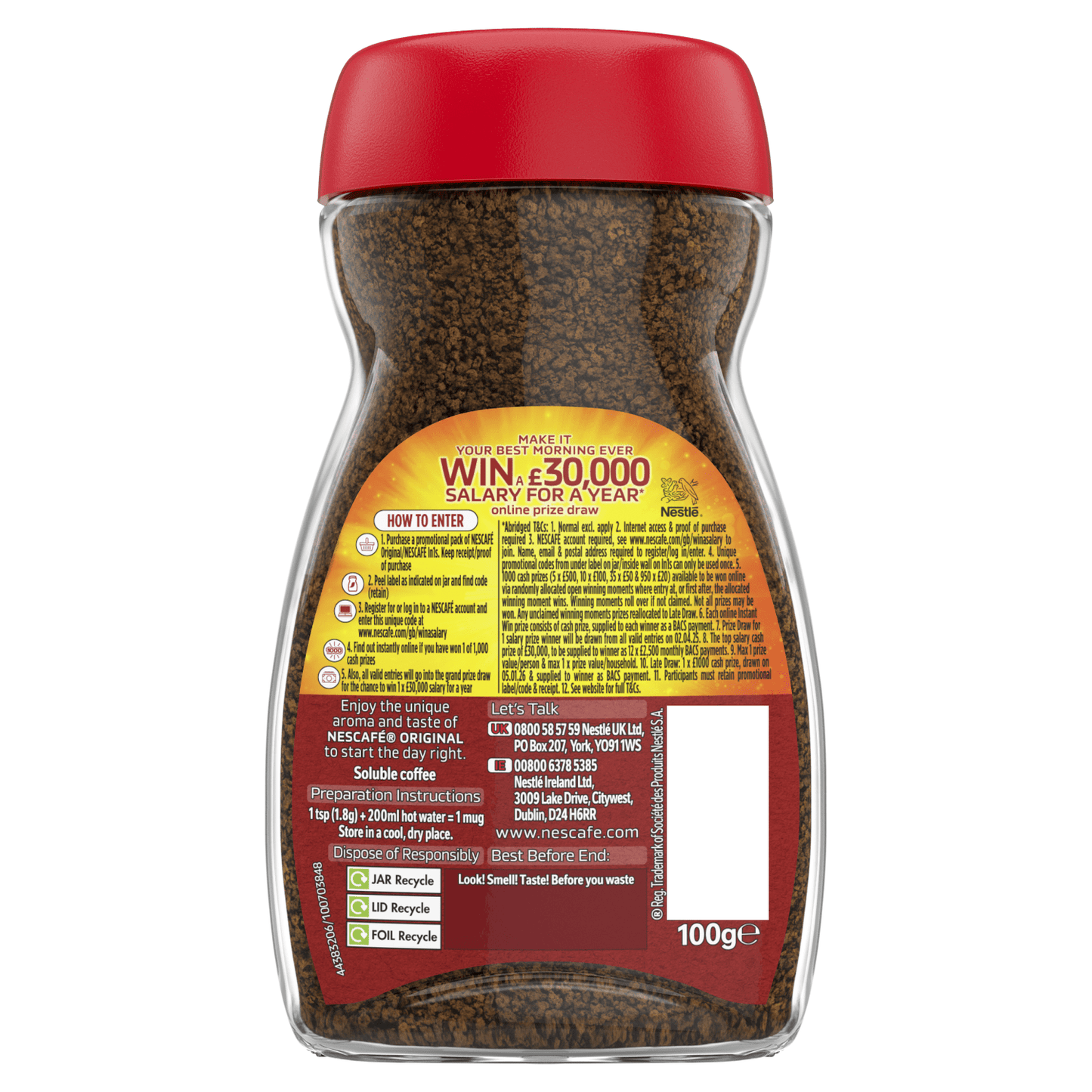 Nescafe Original 100g - UK Food & Drink - 5011546415468