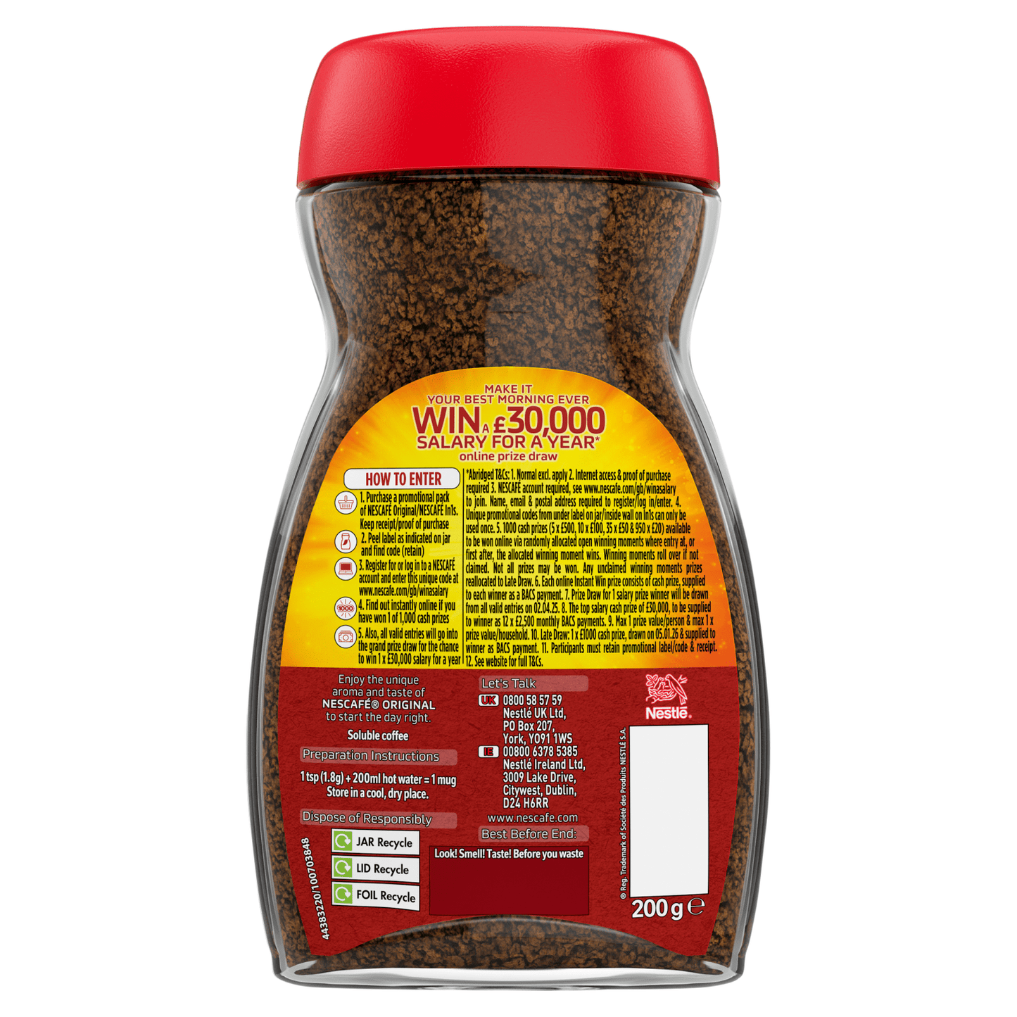 Nescafe Original 200g - UK Food & Drink - 5011546415482